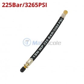Extension, Rallonge de valve de gonflage des pneus, flexible, pression maximale 225 Bar / 3265 PSI avec des raccords en laiton