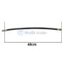 Rallonge flexible de valve pour gonflage de pneus, longueur 40 cm, avec raccords métalliques.