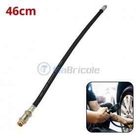Extension, Rallonge de valve conique manuel pour gonflage des pneus, flexible 46cm pression maximale 1200PSI