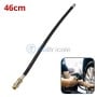 Extension flexible noire de valve conique de 46 cm pour gonflage de pneus, vue produit et utilisation