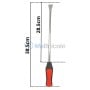 Démonte-pneu en acier avec poignée ergonomique antidérapante noir et rouge, longueur totale 38,5 cm