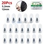 Boîte de 20 clous de réparation de pneus de 5,2 mm de diamètre et 12 mm de longueur avec protections transparentes