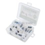 Boîte transparente contenant 20 tubettes de clous pour réparation rapide de pneus