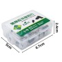 Boîte plastique transparente avec 20 clous de réparation pour pneus de 5,2 mm de diamètre
