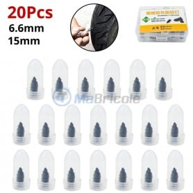 Kite de 20 clous pour la réparation rapide de pneus diamètre 6.6mm, longueur 15mm pour voitures et motos