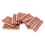 Lot de 60 mèches de réparation pour pneus, bandes collantes bicolores rouges et beiges empilées.
