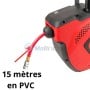 بكرة خرطوم هواء مضغوط أوتوماتيكية حائطية، 15 متر 20 بار، وخرطوم PVC مقاس 3/8 بوصة، من بيج ريد | TRI03015Q