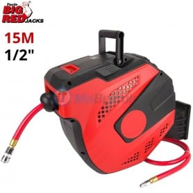 MaBricole | BIG RED | Outillage à air comprimé | Enrouleur mural automatique de tuyau d'air comprimé 30 m 20 bar, tuyau en PVC 3/8" BIG RED | TRI03030Q