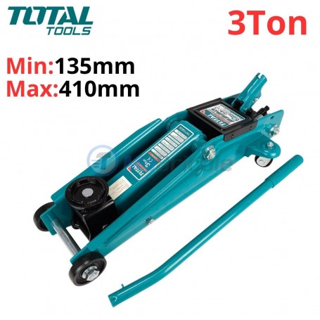 MaBricole | TOTAL | Outils de levage | Cric hydraulique à chariot 3 Ton max 410mm min 135mm TOTAL TOOLS | THT10832