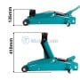 MaBricole | TOTAL | Outils de levage | Cric hydraulique à chariot 3 Ton max 410mm min 135mm TOTAL TOOLS | THT10832