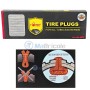 Lot de 60 mèches de réparation noir 5mm x 20cm en caoutchouc adhésif pour réparer les crevaisons des pneus TAITEC