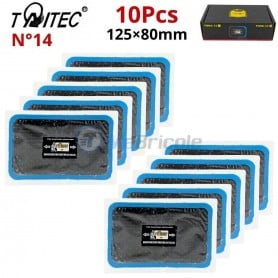 Lot de 10 emplâtres N°14, 125×80mm, pièces de réparation des crevaisons des pneus TAITEC | TNRE-14-10P