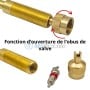 Valve tubeless coudée en cuivre TRJ650-03, embase de fixation jante type TRSP2, pour les pneus de génie civil, engins, agricoles