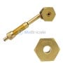 Valve tubeless coudée en cuivre TRJ650-03, embase de fixation jante type TRSP2, pour les pneus de génie civil, engins, agricoles