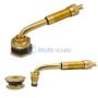 Valve tubeless coudée en cuivre TRJ650-03, embase de fixation jante type TRSP2, pour les pneus de génie civil, engins, agricoles