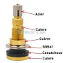 Valve air/eau type TR618A pour les pneus tubeless de tracteurs et d'engins agricoles