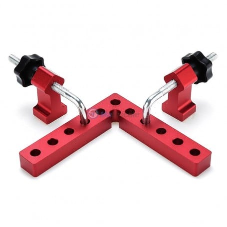 2 équerres De Positionnement à 90° 140mm Avec 4 Pinces - Outil Menuiserie Pour Assemblage Cadre, Boîte, Armoire