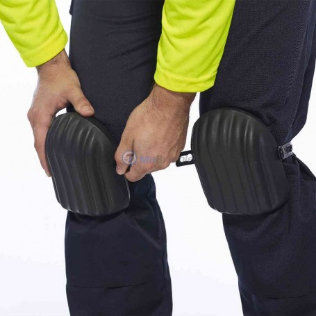 Genouillères Noires En éponge - 1 Paire - Idéales Pour Jardinage, Ménage, Travaux Au Sol - Protections Souples Et élastiques - 5