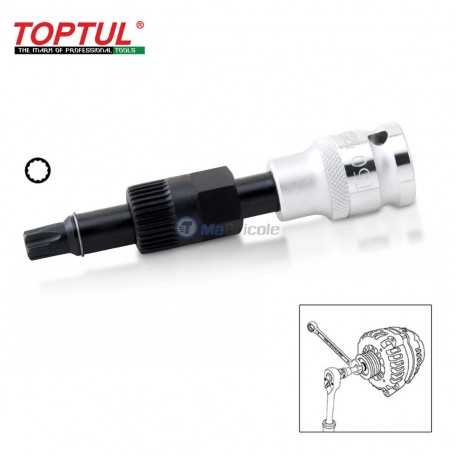 Clé douille pour poulie débrayable d'alternateur en étoile T50 110 mm TOPTUL | JDCD3350 | Clé et douille | MaBricole Algérie