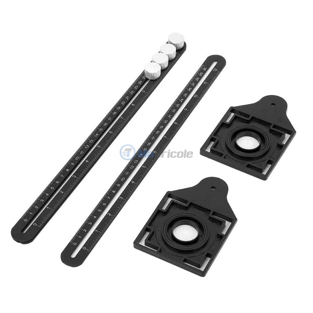 Règle à Mesurer Multi-angles En Aluminium - Outil Pliable Pour Traçage (carrelage, Bois) - Double échelle Cm/pouces - 17.5 Cm - 7