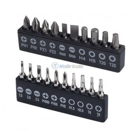Lot De 4 Mini Tournevis Courts – Tête Plate Et Cruciforme – Pour Machine à Coudre, Petits Travaux – Noir Et Bleu