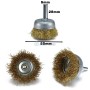 Jeu de 3 brosses métalliques circulaires 25/50/65mm tige 6mm HOMAS | Pour perceuse et visseuse | MaBricole Algérie