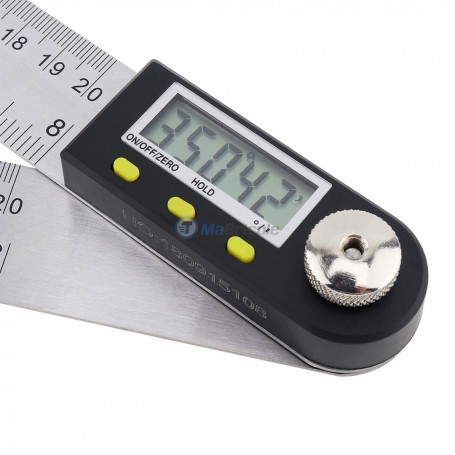 Règle D'Angle Numérique Trend 360° - 200mm - Pour Mesure Précise Biseaux Et Onglets - DAR/200