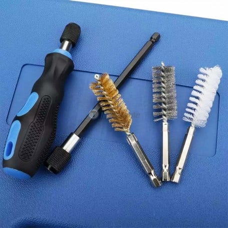 10 Brosses D'alésage En Laiton (9 Mm) - Pour Nettoyer Tubes, Roulements, Ports - Tige Hexagonale 6,35 Mm