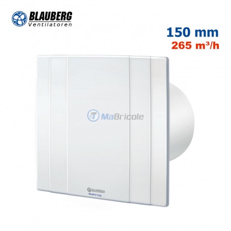 Extracteur d'air silencieux 150mm 265m³/h model Quatro150 blanc BLAUBERG | Accessoires d'électricité | MaBricole Algérie