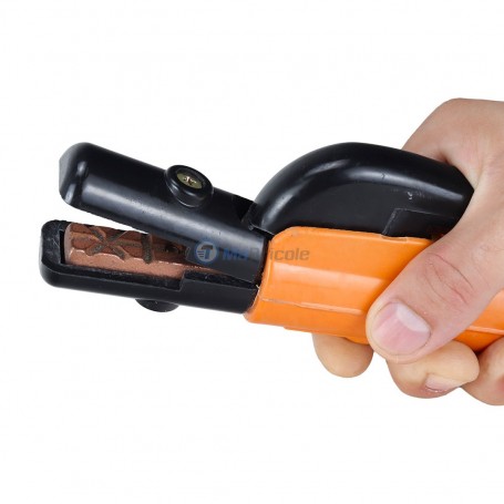 Pince Porte-Électrode 500A Avec Câble 4m 25mm² Pour Soudage MMA ARC - Poignée Ergonomique Laiton
