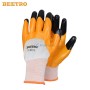 Ensemble de 12 paires de gants de protection orange en 58% de Nitrile et 42% de polyestère BEETRO | Protection des mains | MaBricole Algérie