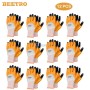 Ensemble de 12 paires de gants de protection orange en 58% de Nitrile et 42% de polyestère BEETRO | Protection des mains | MaBricole Algérie