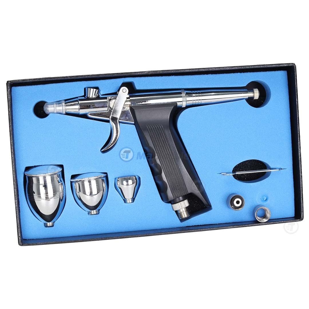 Pwshymi Aérographe à gravité Kit de pistolet à peinture aérographe à