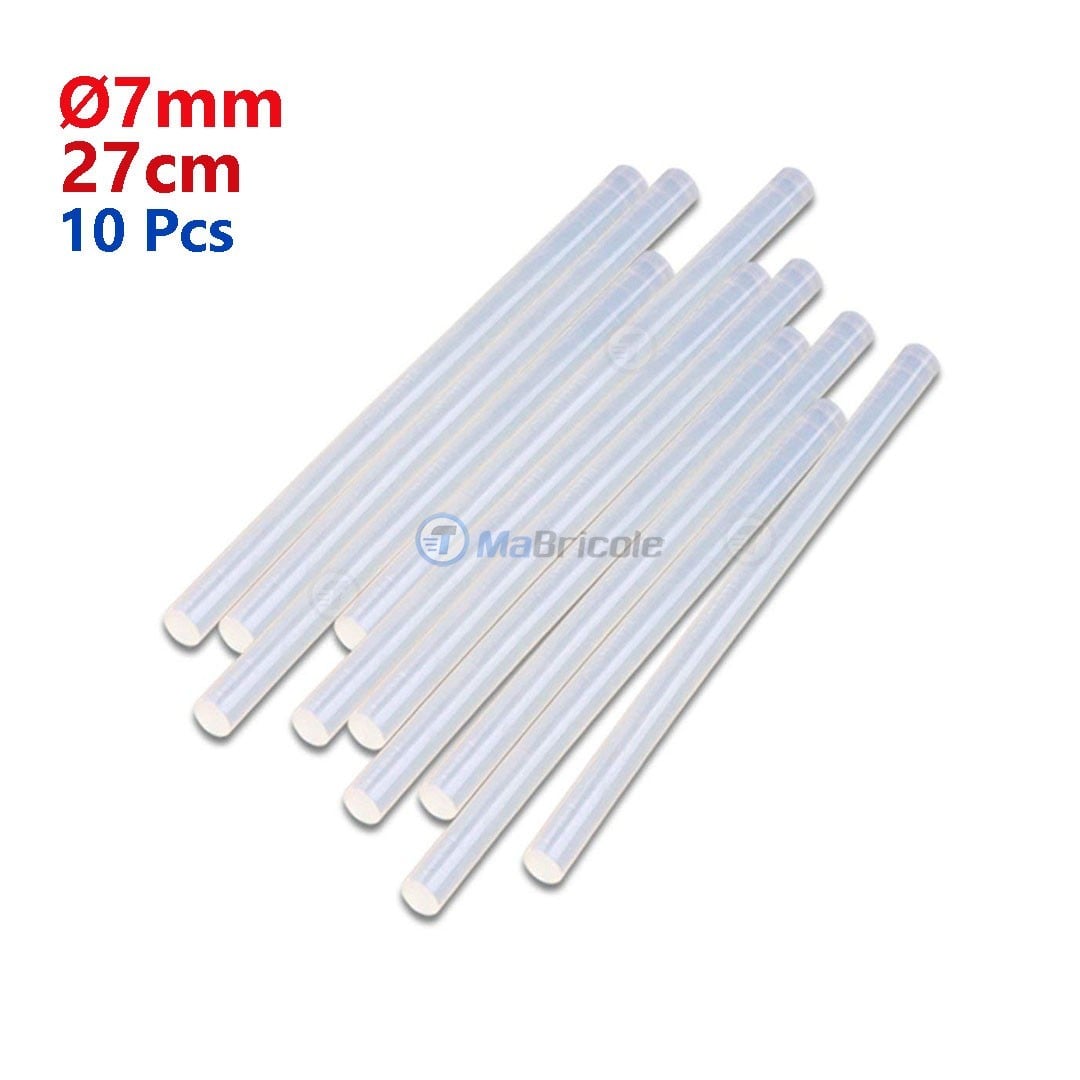 Tubes colle silicone Ø 7mm 27cm 10Pcs transparente | TC0594-10PC