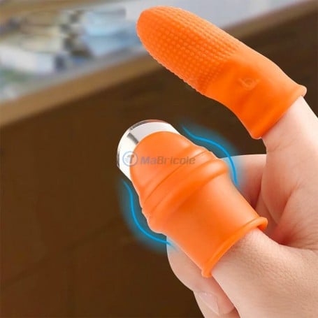 Lot De 12 Couteaux à Pouce En Silicone Tranchants Avec Repose-Doigt - Parfait Pour Récolter Fruits, Légumes Et Tailler En Jardin