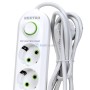 Multiprise avec interrupteur 2m 2 prises de terre 2 prises spéciale 3 USB 2000W MAX WHITE BEETRO | Rallonge et multiprise | MaBricole Algérie