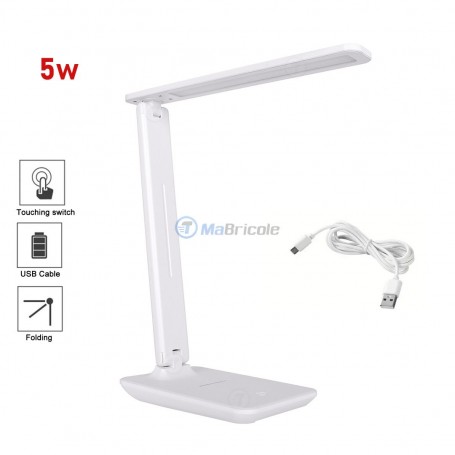 Lampe de bureau pliable 3 modes LED rechargeable USB | Accessoires maison | MaBricole Algérie