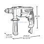 Caisse à Outils 98Pcs Avec Perceuse 13mm 600W CROWN | Outil multi-fonction | MaBricole Algérie