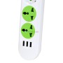 Multiprise avec interrupteur 2m 3 prises de terre 2 prises spéciale 3 USB 2000W MAX WHITE BEETRO |LA348-WHITE | Rallonge et multiprise | MaBricole Algérie