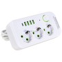 Multiprise avec interrupteur 2m 3 prises de terre 4 USB 1 PD 2000W MAX BLANC BEETRO | Rallonge et multiprise | MaBricole Algérie