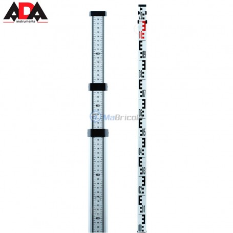 Mire télescopique en aluminium 3m 3 sections ADA | Outils de mesure | MaBricole Algérie