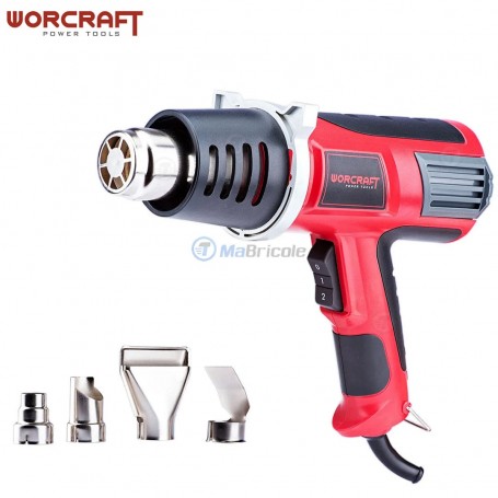 Décapeur thermique 2000W 500℃ avec accessoires WORCRAFT | HG20-600 | Pistolet à air chaud | MaBricole Algérie