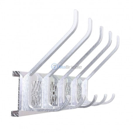 Crochet De Porte 5 Patères Plastique Robuste - 28,5 Cm, Charge 5 Kg, Pour Manteaux, Serviettes, Sacs, Sans Installation - 4