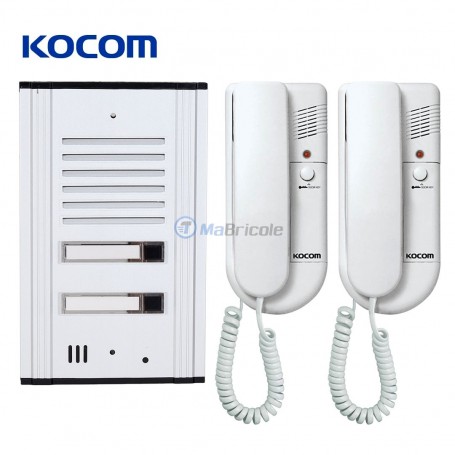 Interphone audio 2 fils avec combiné intérieur KOCOM | Accessoires maison | MaBricole Algérie