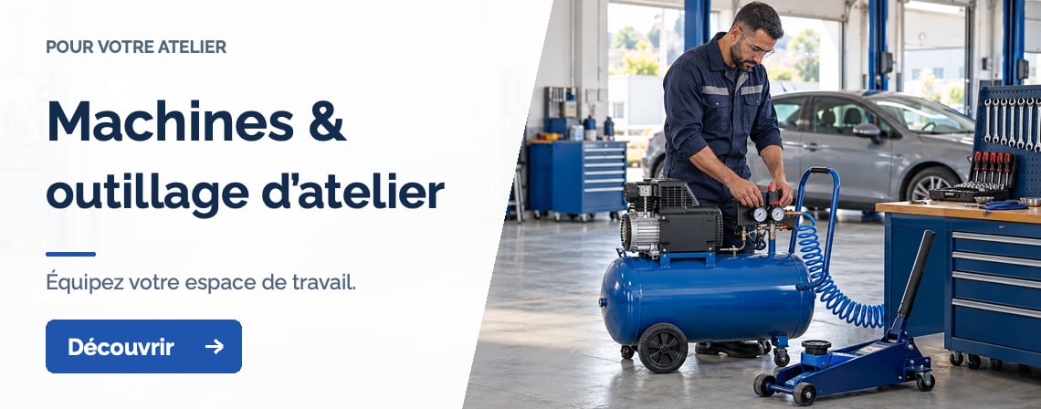 Machines et outillage d’atelier : compresseurs et outils de levage